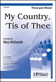 My Country, 'Tis of Thee Three-Part Mixed choral sheet music cover Thumbnail